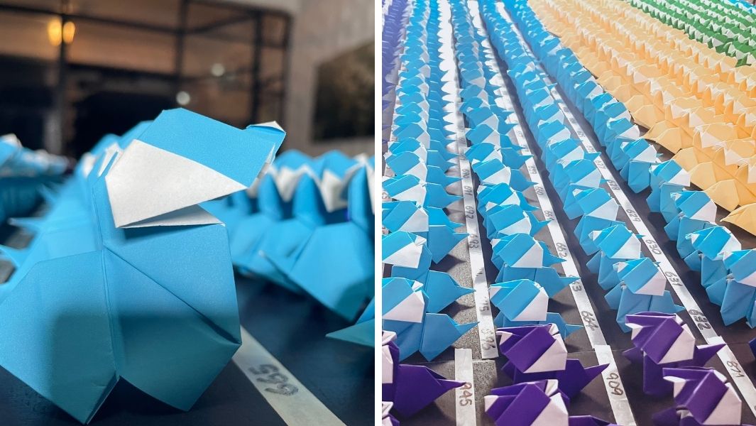 Largest Display of origami dogs