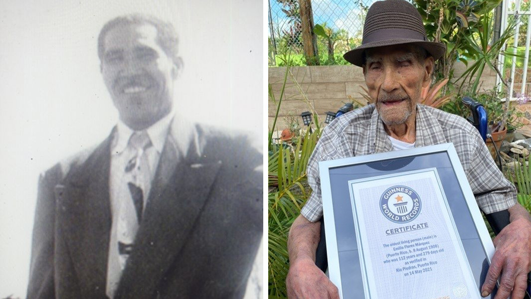 worlds oldest man black and white image and when he was awarded record title