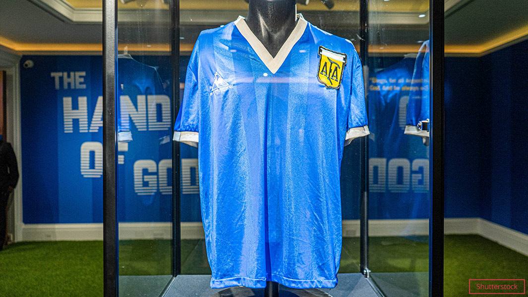 diego maradona hand of god shirt