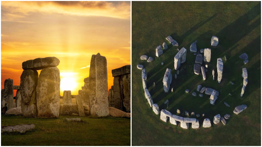 Stonehenge split image