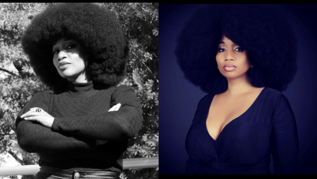 split-black-and-white-photo-of-aevin-dugas-and-her-afro-and-aevin-dugas-wearing-blue.jpg