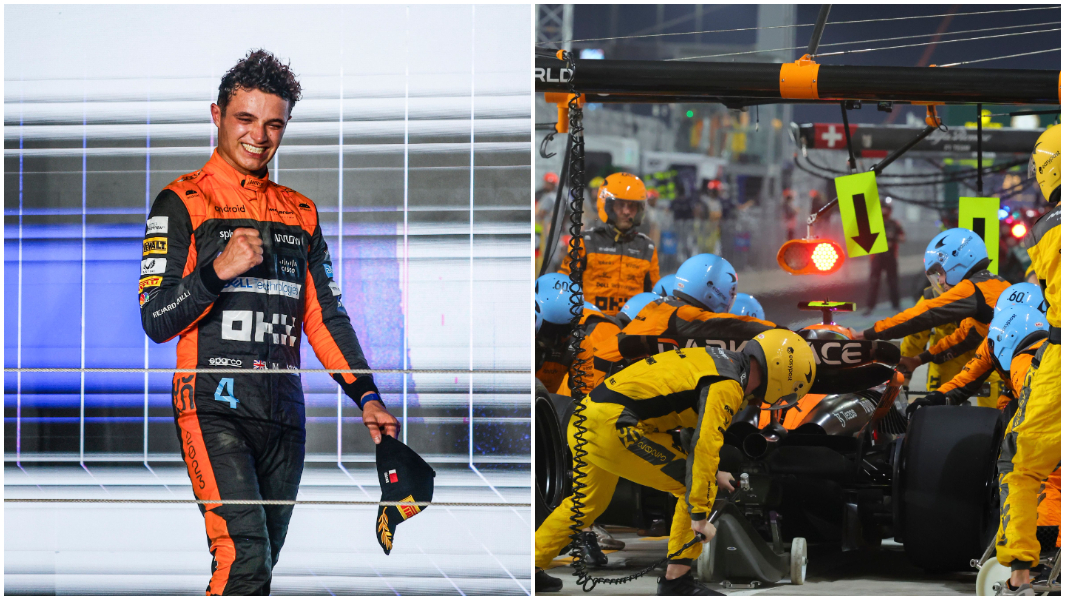 split-image-lando-norris-and-pit-stop